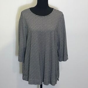 J. Jill Wearever Houndstooth Top, EUC
